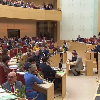 Parteisitzung im Müncher Landtag