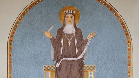 Hildegard von Bingen wird in der katholischen Kirche als Heilige verehrt