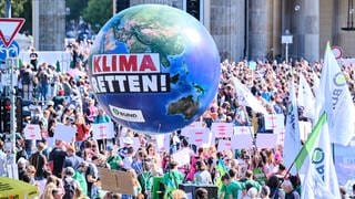 Protest gegen den weltweiten Klimawandel