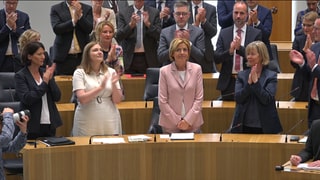 Amtswechsel: Ministerpräsidentin Malu Dreyer (SPD) bei ihrer Rede zum Abschied.