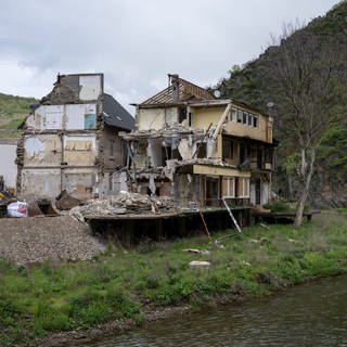 Ein Haus, dass durch die Ahrflut zerstört wurde. 