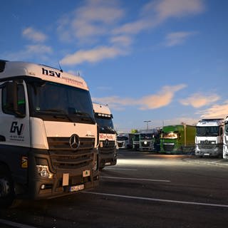 LKW auf Raststätten an der Autobahn 61 wurden in jüngster Vergangenheit mehrfach von sogenannten 'Planenschlitzern' heimgesucht.