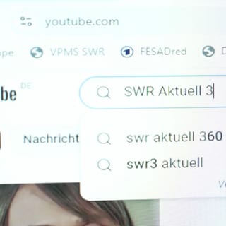 Youtube Suchleiste zeigt Suche nach SWR-Content