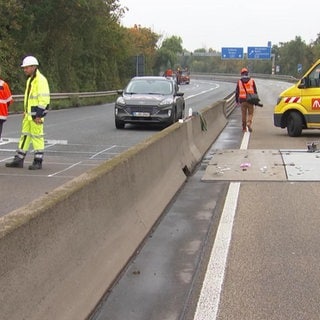 Baustelle auf der A60