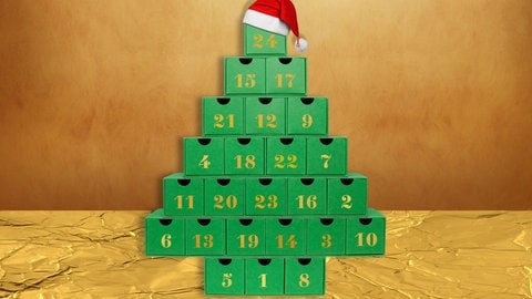 Adventskalender in Baum-Form