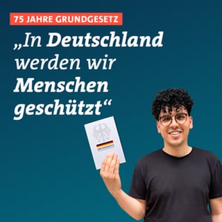 Ammar Alsaied ist 2015 aus Syrien nach Deutschland geflüchtet. Er sagt, das Grundgesetz schützt die Menschen in Deutschland. 