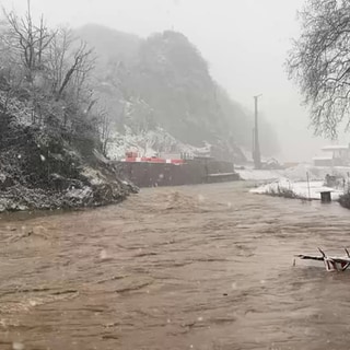 Hoher Pegelstand im Ahrtal