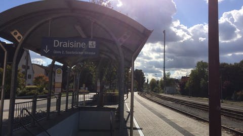 Der Draisinen-Haltepunkt in Lauterecken.