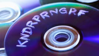 CD mit Beschriftung Kinderpornografie