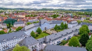 Bau AG in Kaiserslautern von oben.