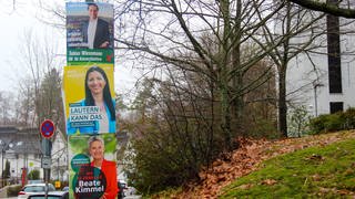 Wahlplakate für die Oberbürgermeisterwahl in Kaiserslautern.