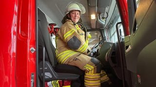 Sandra Jung (42) ist die erste Zugführerin der Freiwilligen Feuerwehr Kaiserslautern.