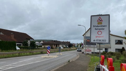 Baustelle B270 Ortsdurchfahrt Katzweiler
