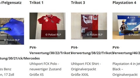 Beim Asservaten-Online-Shop der Polizei Kaiserslautern findet man fast alles. Ob FCK Fan oder Zocker. 