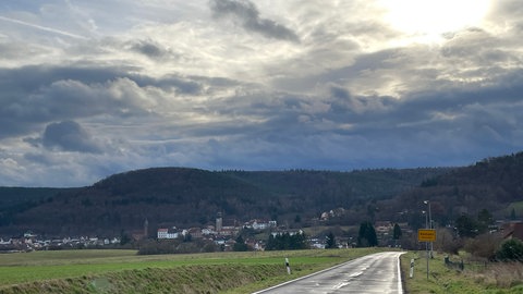 Blick auf Ramsen im Winter