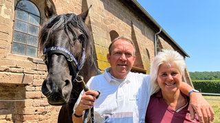 Dressurreiterin Uta Gräf und Tierarzt Stefan Schneider haben auf dem Gut Rothenkircherhof am Donnersberg ihr Glück gefunden. 