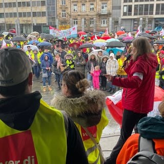 Warnstreik öffentlicher Dienst: Kundgebung in Kaiserslautern