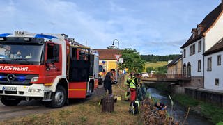 Die Feuerwehr Altenglan hat eine Person in Altenglan aus dem Kuselbach gerettet.