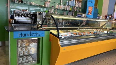Das Eiscafé Rialto in Kaiserslautern bietet jetzt Eis für Hunde an.