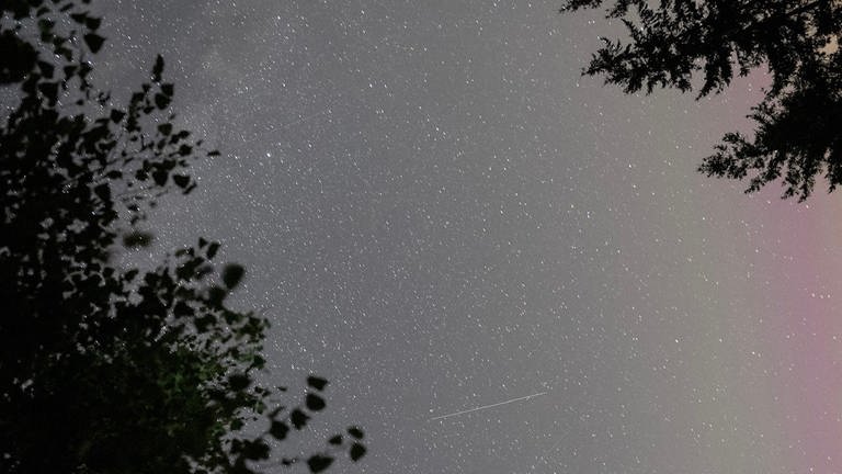 Sternschnuppenhimmel in Dahn im Kreis Südwestpfalz.