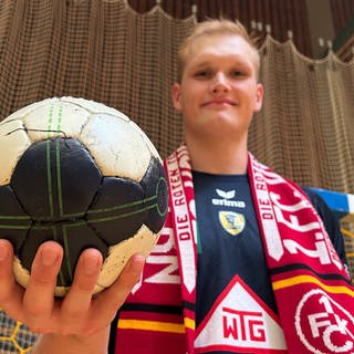 David Späth im Trainingslager mit den Rhein-Neckar Löwen in Dahn