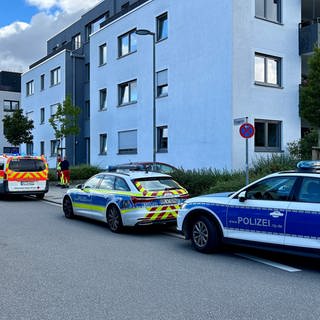 Die Polizei ist an einem