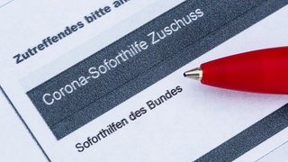 Ein Antragsformular für Corona-Soforthilfen des Bundes. 