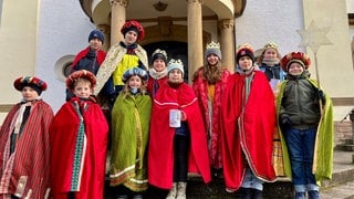 Die Sternsinger sind in der Pfarrei Winnweiler am Donnersberg mit großem Engagement dabei. 