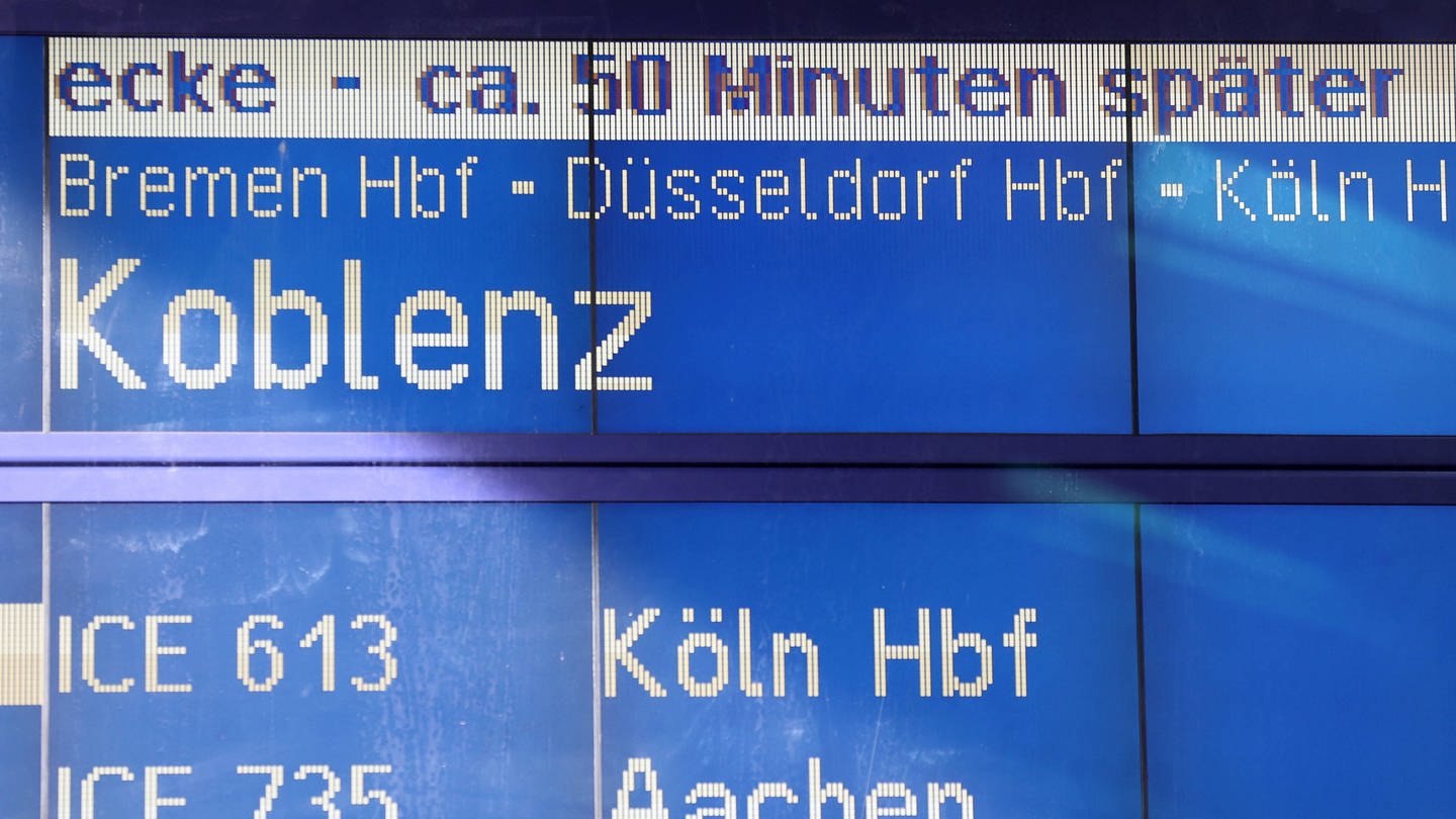 Detours on the railway line between Koblenz and Cologne – SWR Aktuell