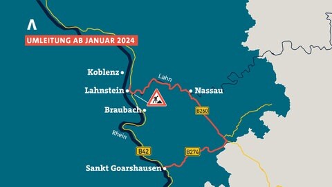 Vorbereitung Auf B42-Baustelle: Straßensperrung In Lahnstein - SWR Aktuell