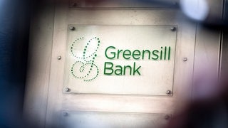 Schild der Greensill-Bank 