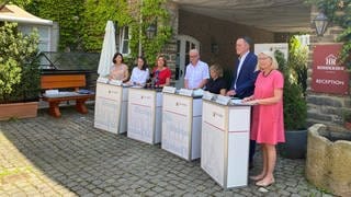 Pressekonferenz der Landesregierung im Ahrtal