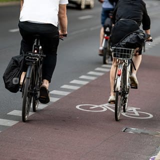 Fahrradfahrer auf einem Radweg - der Kreis Mayen-Koblenz will das Radwegenetz ausbauen.