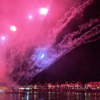 Feuerwerk bei Rhein in Flammen in St. Goar