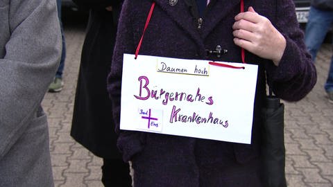 Demonstration gegen Schließung der Paracelsus-Klinik in Bad Ems.