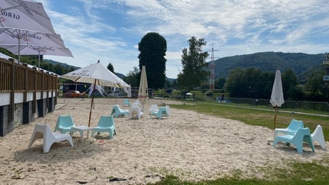 Strand am Beachclub in Fachbach an der Lahn