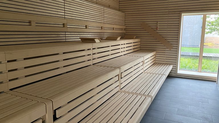 Eine Sauna im Sauna-Bereich des neuen Hallenbades in Koblenz