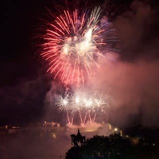 Rhein in Flammen 2024 mit dem großen Höhenfeuerwerk in Kobenz.