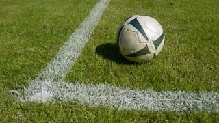 Ein Fußball liegt auf dem Spielfeld: Nach einem Urteil des Landgerichts Koblenz gibt es für eine Verletzung nach einem Foul keinen Schadenersatz.