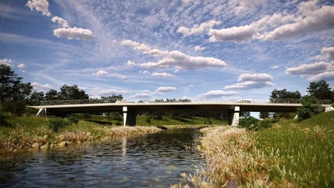 Entwurfsplan für den Neubau der Bachemer Brücke