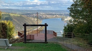 Neuer Aussichtspunkt in Andernach mit Blick ins Mittelrheintal