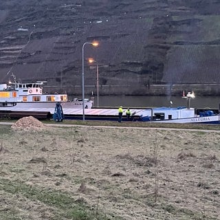 Die "Allegria" unter holländischer Flagge ist der erste Frachter, der nach der Havarie in der Schleuse in Müden per Not-Schleusung von der Mosel in den Rhein fahren soll.