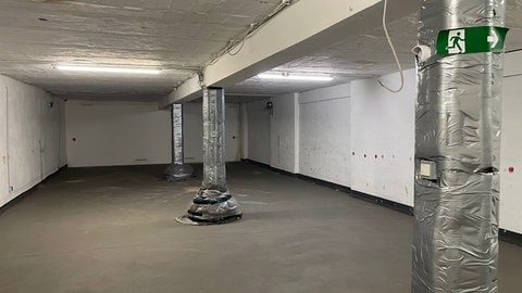 In diesem Raum der Fassfabrik war der Boxring eingerichtet.