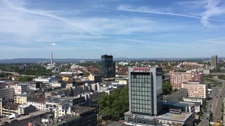 Aus der Vogelperspektive: Die Innenstadt von Ludwigshafen
