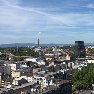 Aus der Vogelperspektive: Die Innenstadt von Ludwigshafen