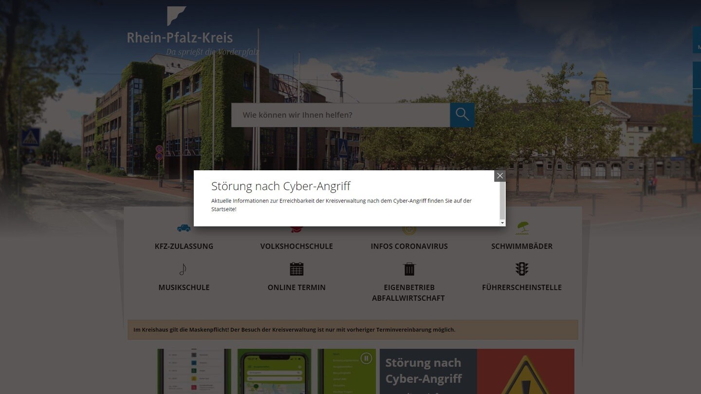 Ludwigshafen: Rhein-Pfalz-Kreis Erholt Sich Vom Hackerangriff - SWR Aktuell