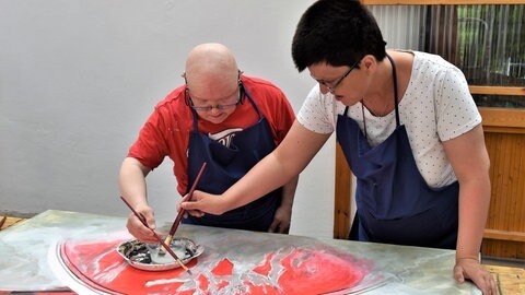 Fotos von Künstlern des Atelier Molemol der Lebenshilfe in Speyer