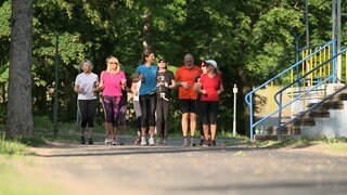 Die Sportgruppe in Altrip trifft sich jedes Wochenende zum Slow Jogging.