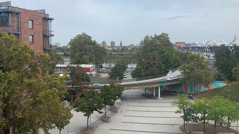 Ludwigshafen am Berliner Platz fotografiert vom Faktorhaus