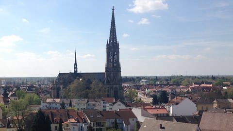 Evangelische Gedächtniskirche in Speyer fotografiert vom Altpörtel aus
